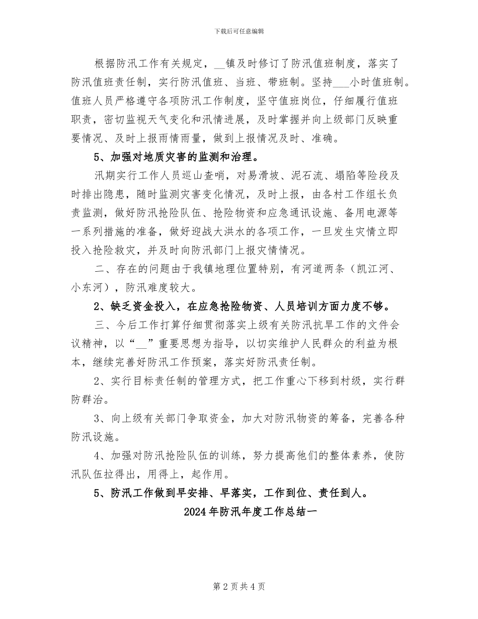 2024年防汛年度工作总结_第2页
