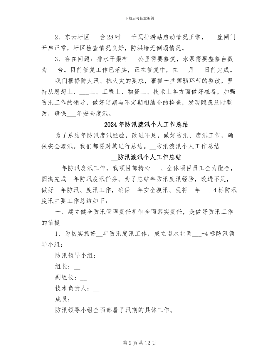 2024年防汛检查工作总结_第2页