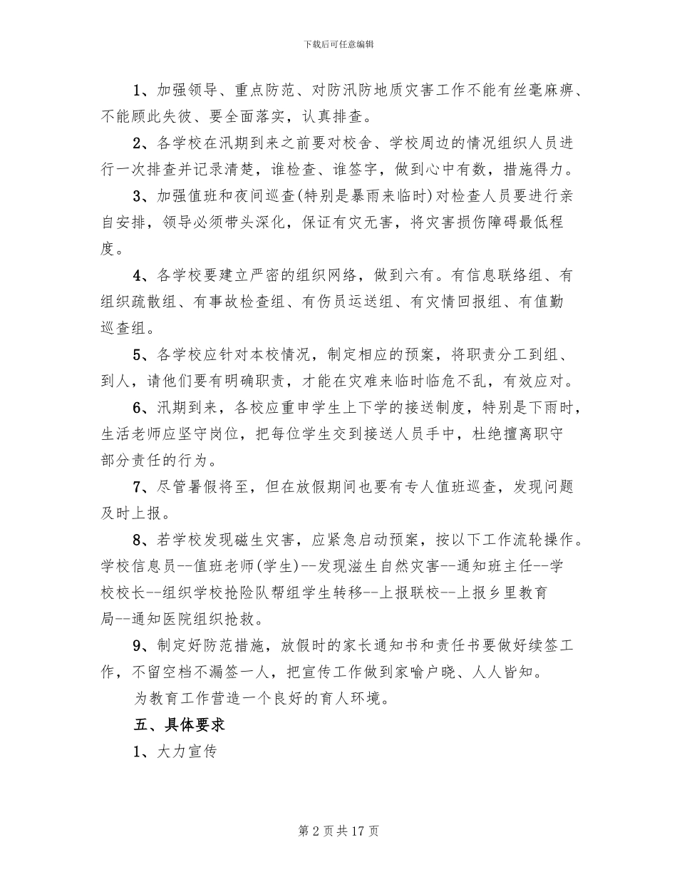 2024年防汛应急预案范文_第2页
