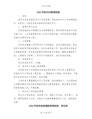 2024年防污闪管理制度