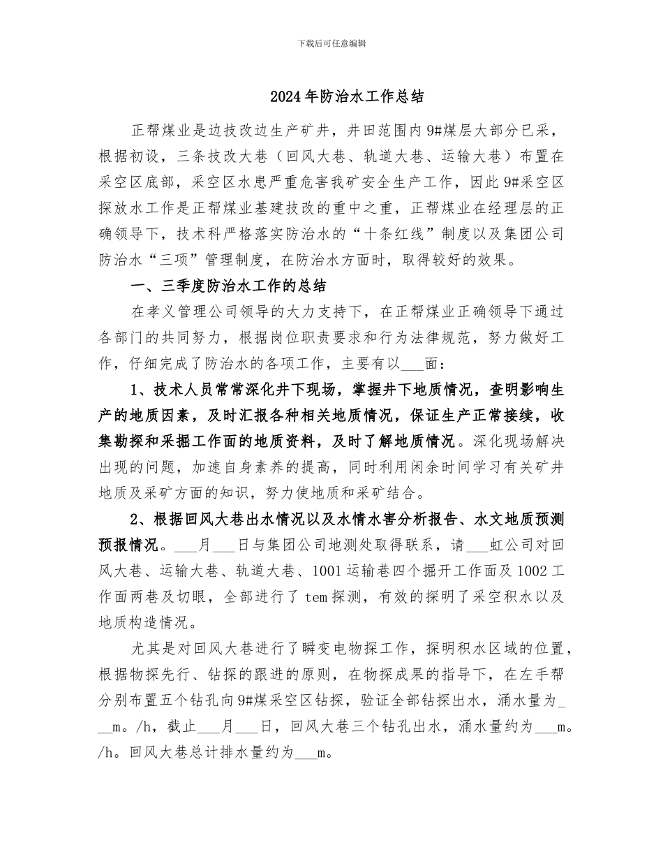 2024年防治水工作总结_第1页