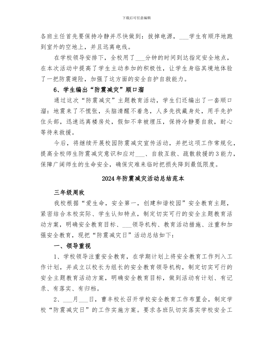 2024年防震减灾活动总结范文_第3页