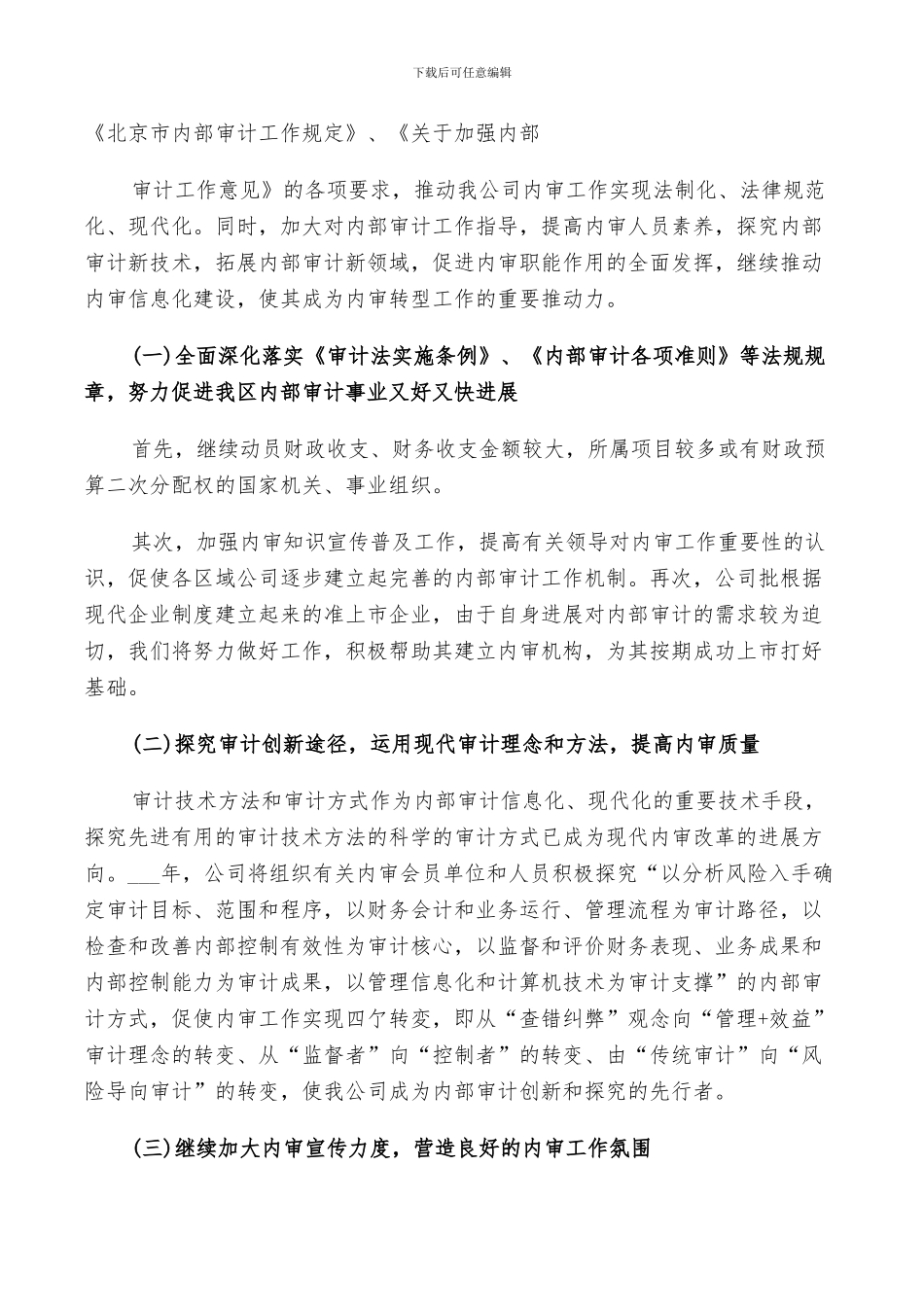 2024年集团内部审计会计个人工作总结与计划范例_第3页