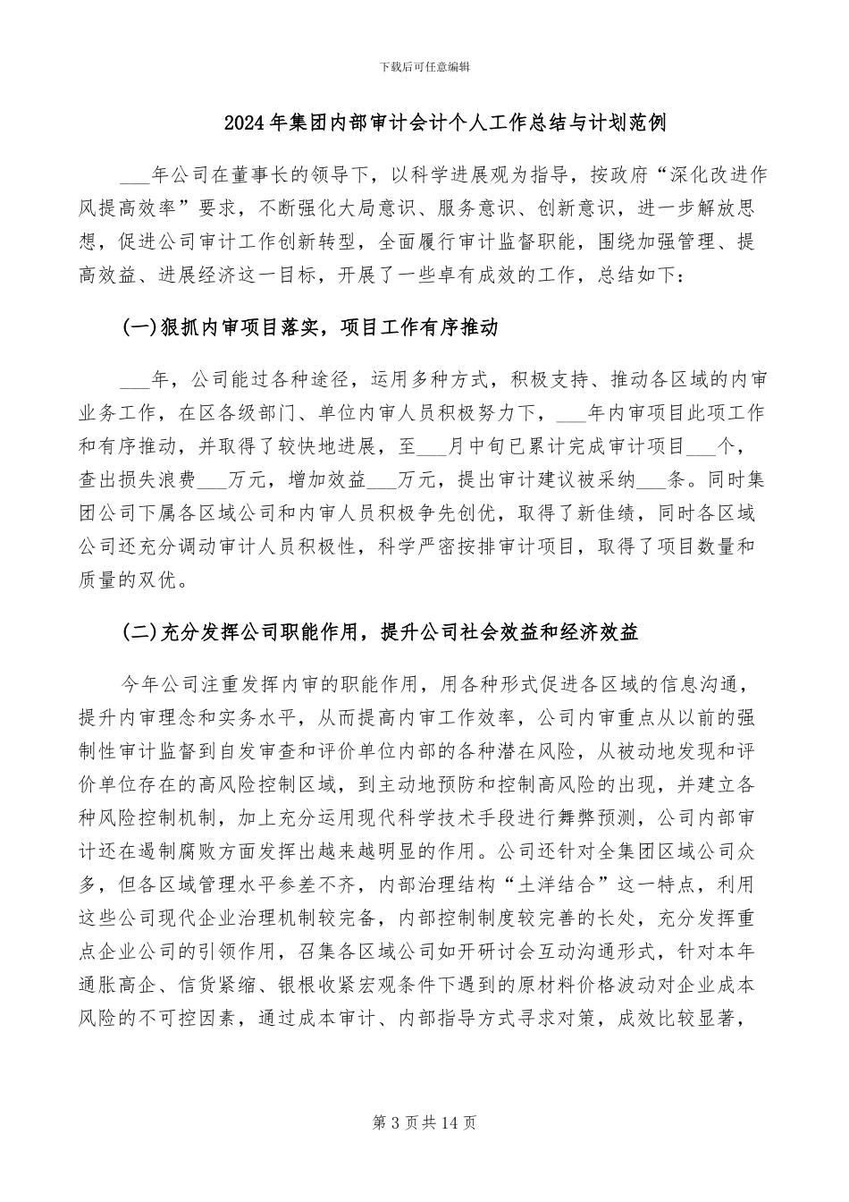 2024年集团公司首席执行官工作总结_第3页