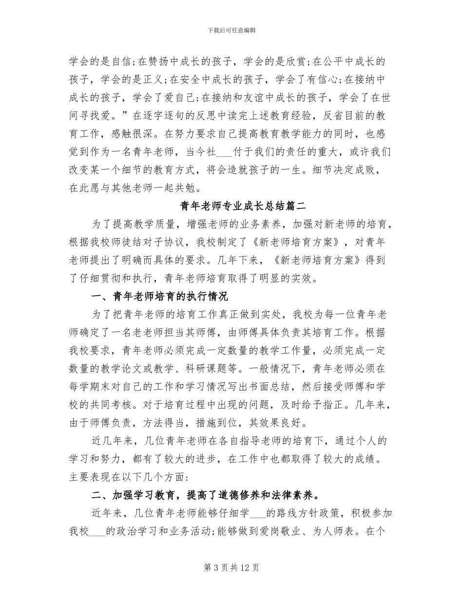 2024年青年教师专业成长总结_第3页