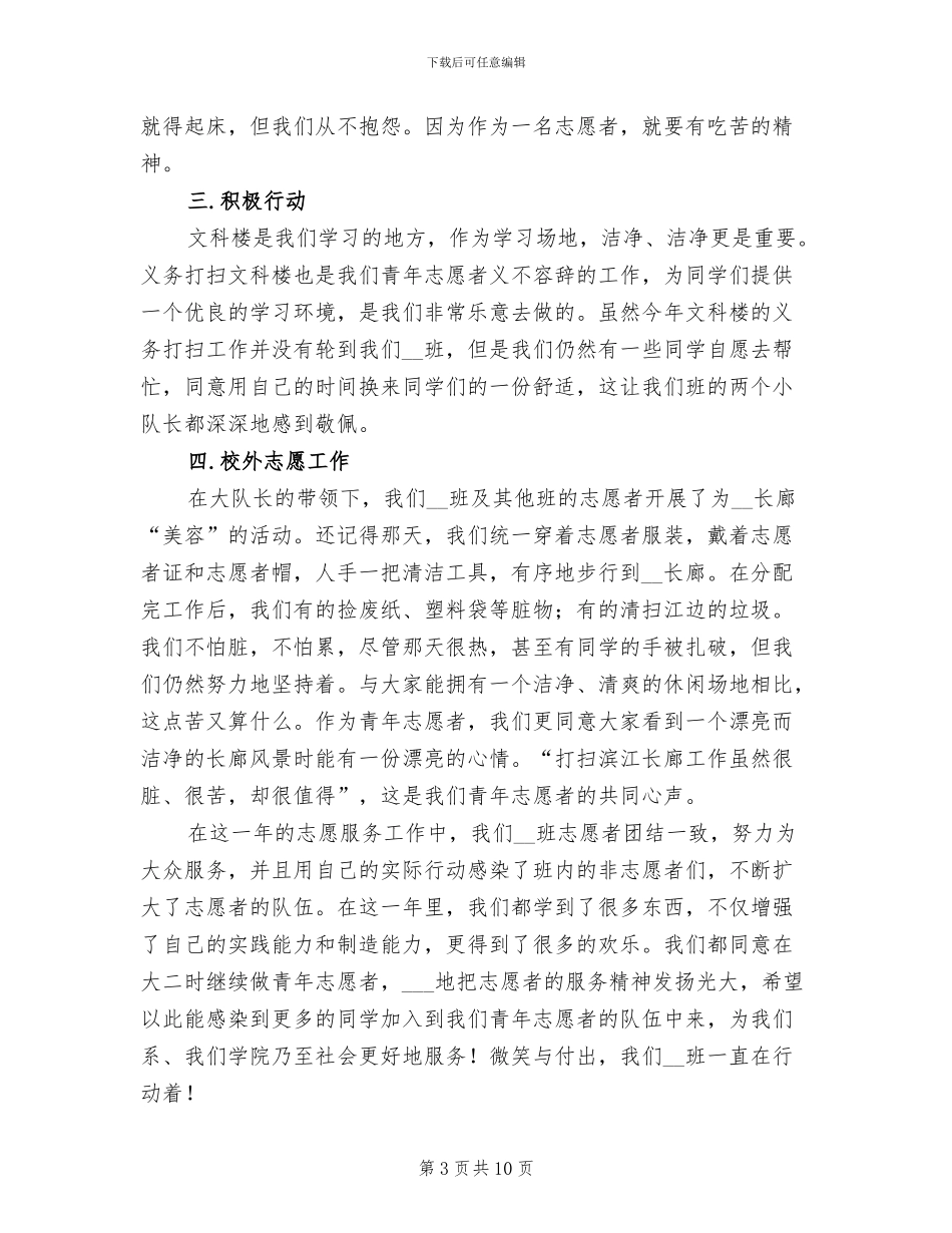 2024年青年志愿者年终工作总结_第3页