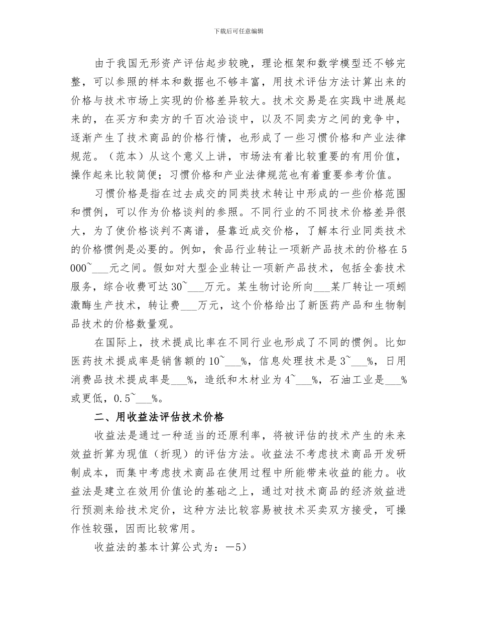 2024年非专利技术项目评估总结_第2页