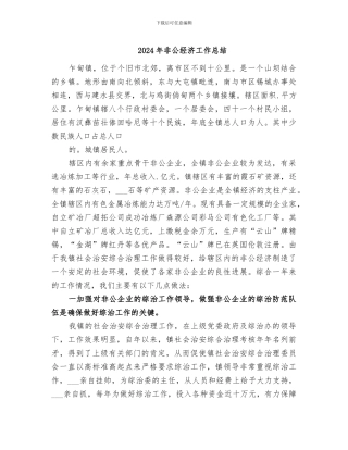 2024年非公经济工作总结