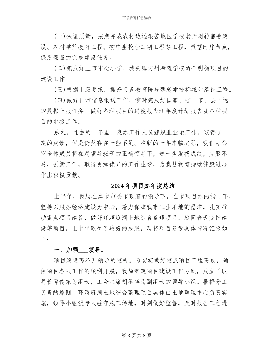2024年项目办工作总结及思路_第3页