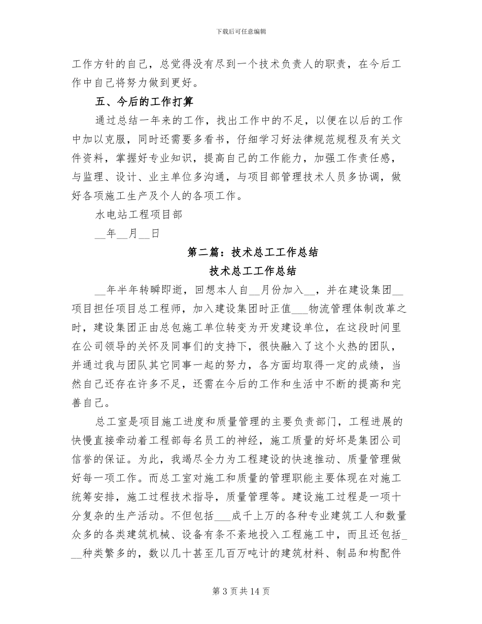 2024年项目总工技术工作总结_第3页