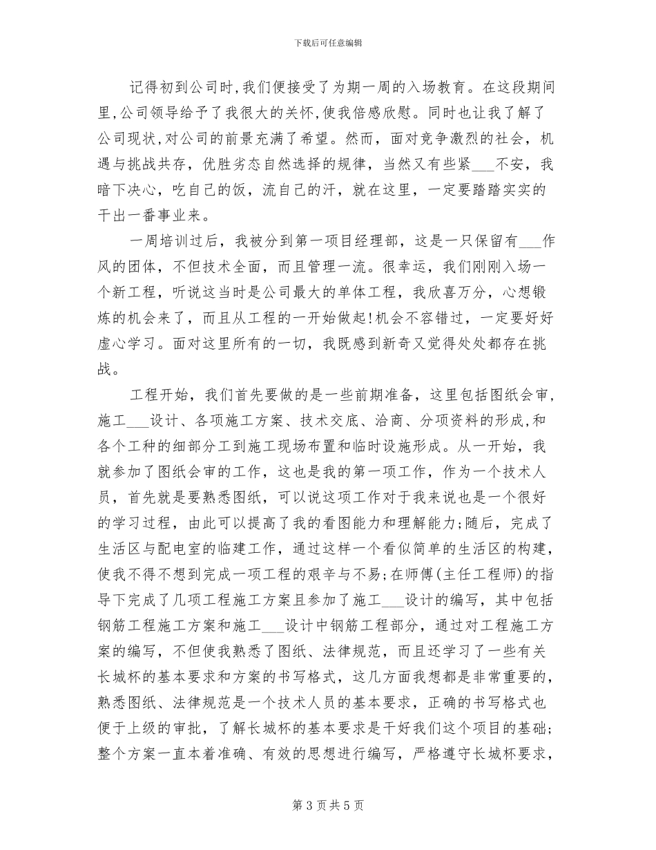 2024年项目经理试用期工作总结范文_第3页