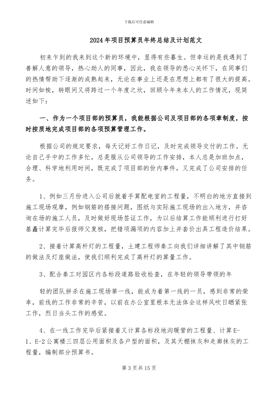 2024年项目预算员年终工作总结二_第3页