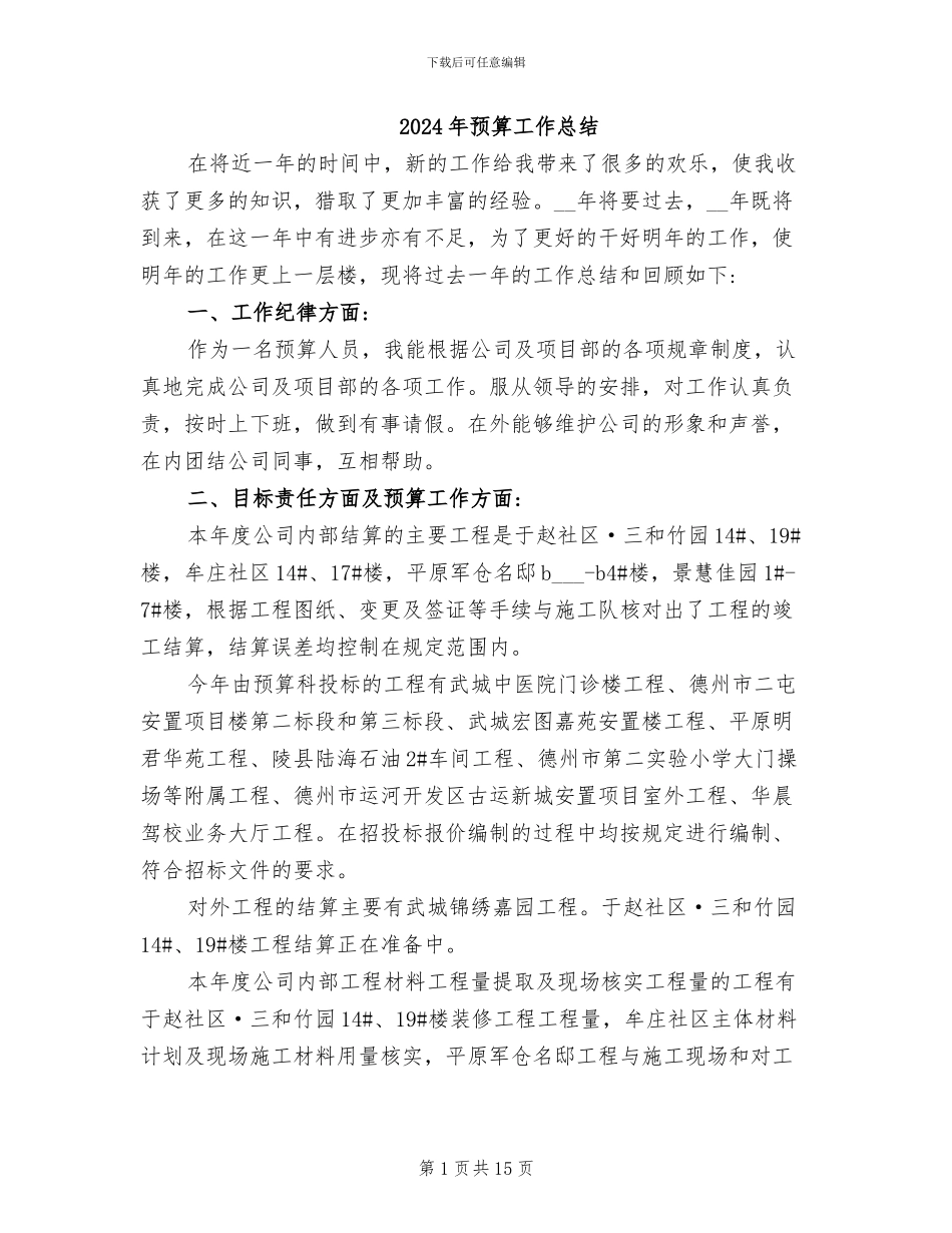 2024年预算工作总结_第1页