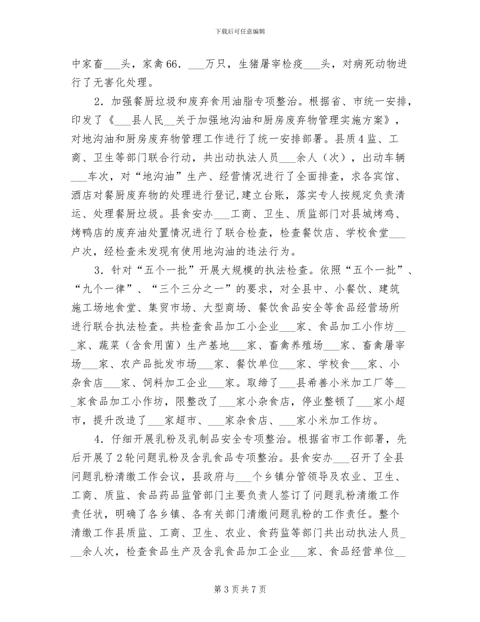 2024年食品安全办公室年工作总结_第3页
