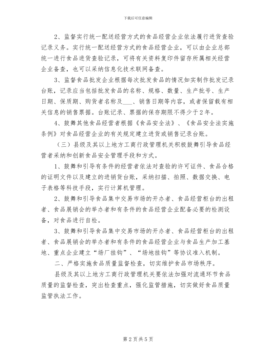 2024年食品市场质量检查管理制度_第2页