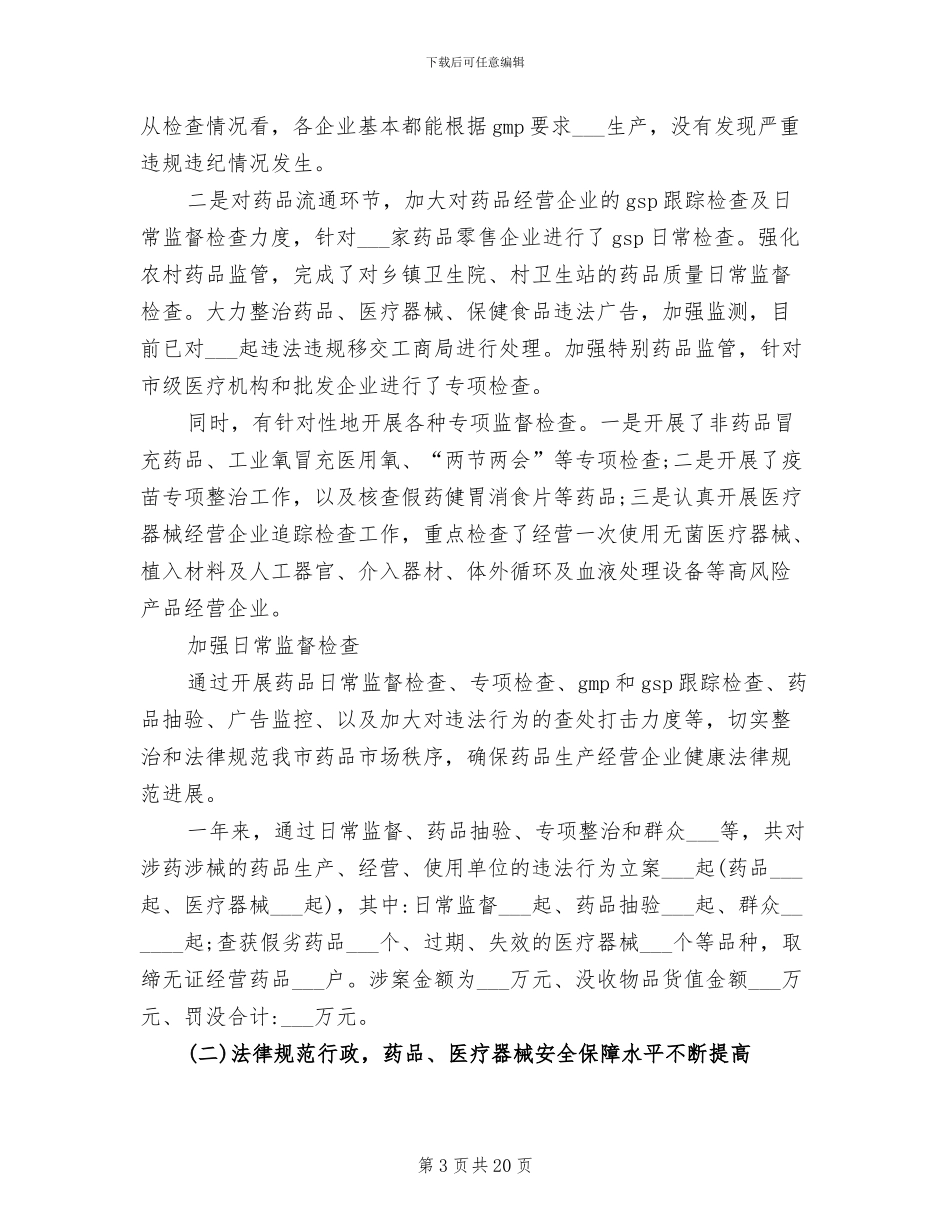 2024年食品药品个人年度总结_第3页