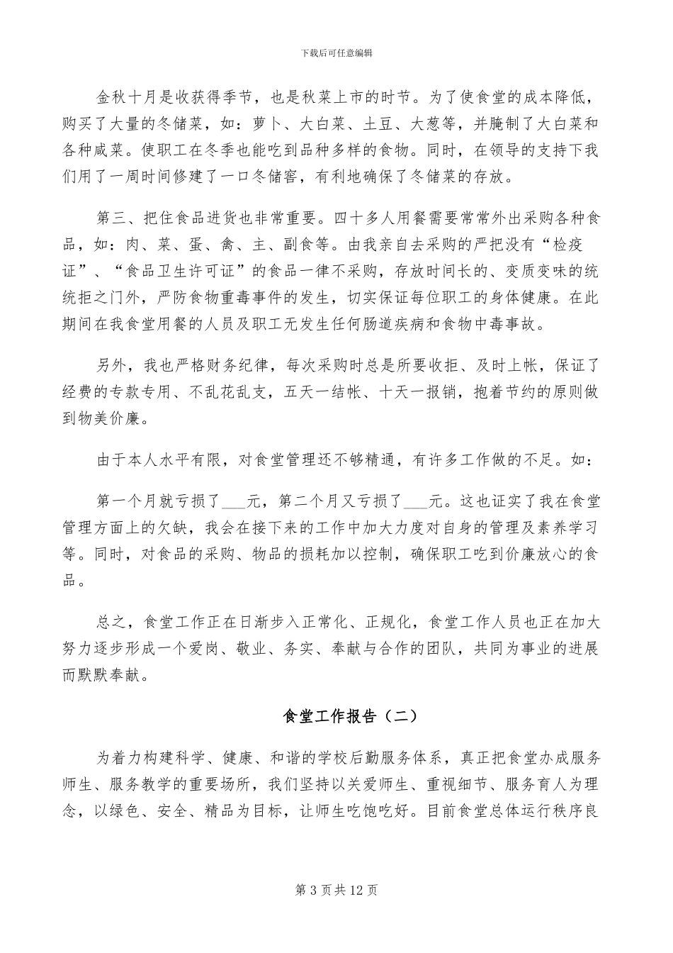 2024年食堂个人工作总结_第3页