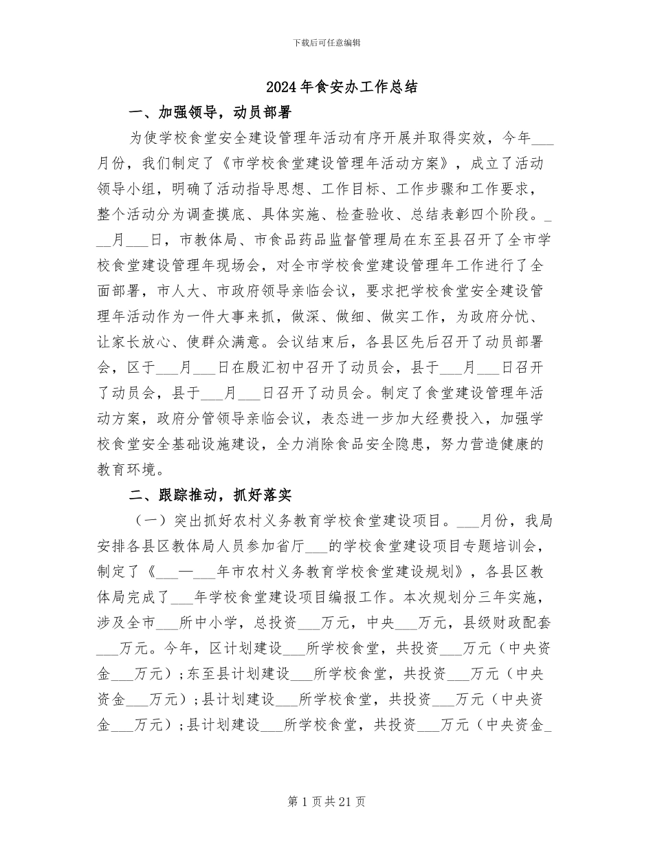 2024年食安办工作总结_第1页