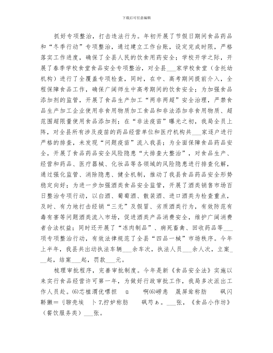 2024年食药监管局工作总结_第2页
