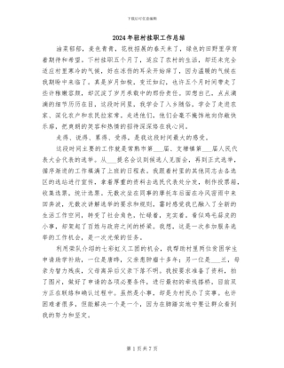 2024年驻村挂职工作总结