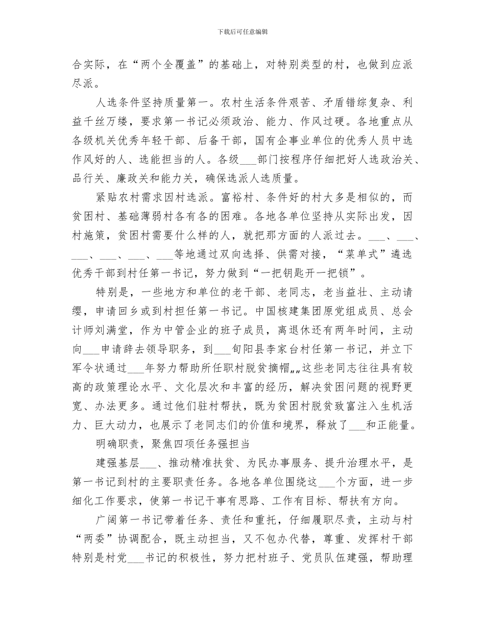 2024年驻村第一书记工作总结范本_第2页