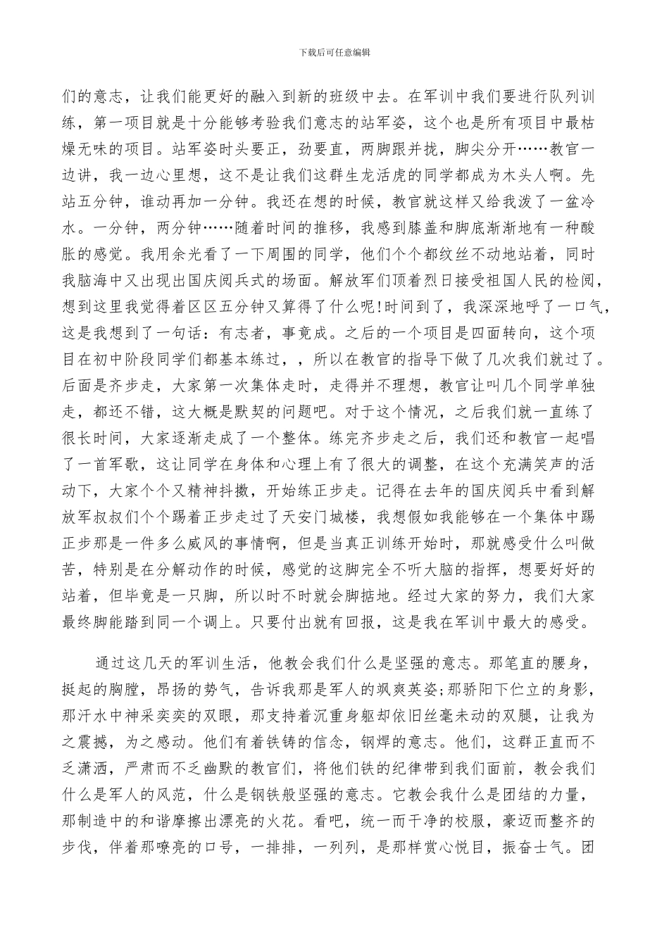 2024年高中学生军训感想总结_第3页