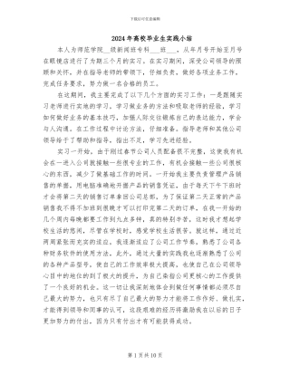 2024年高校毕业生实践小结