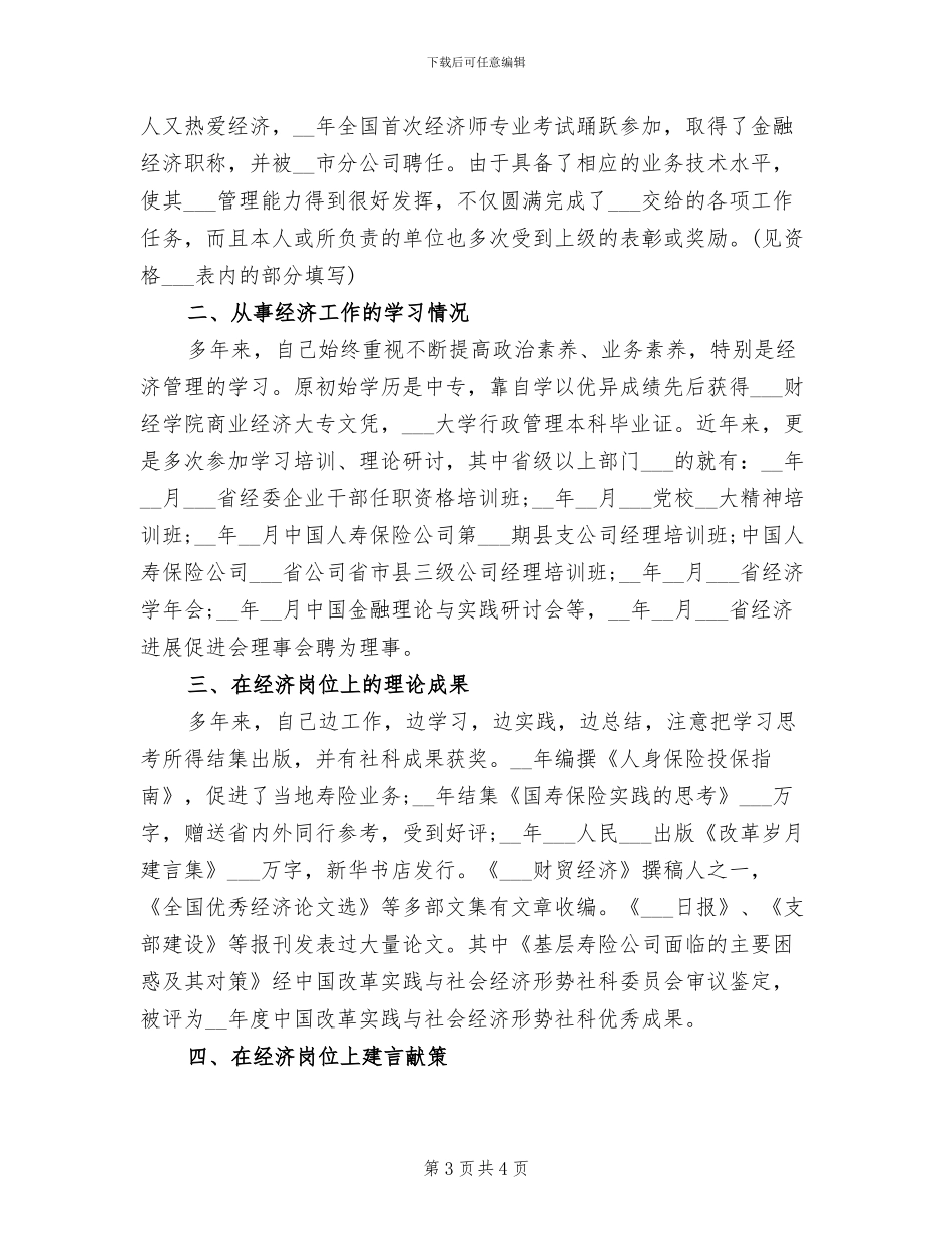 2024年高级经济师工作总结报告_第3页