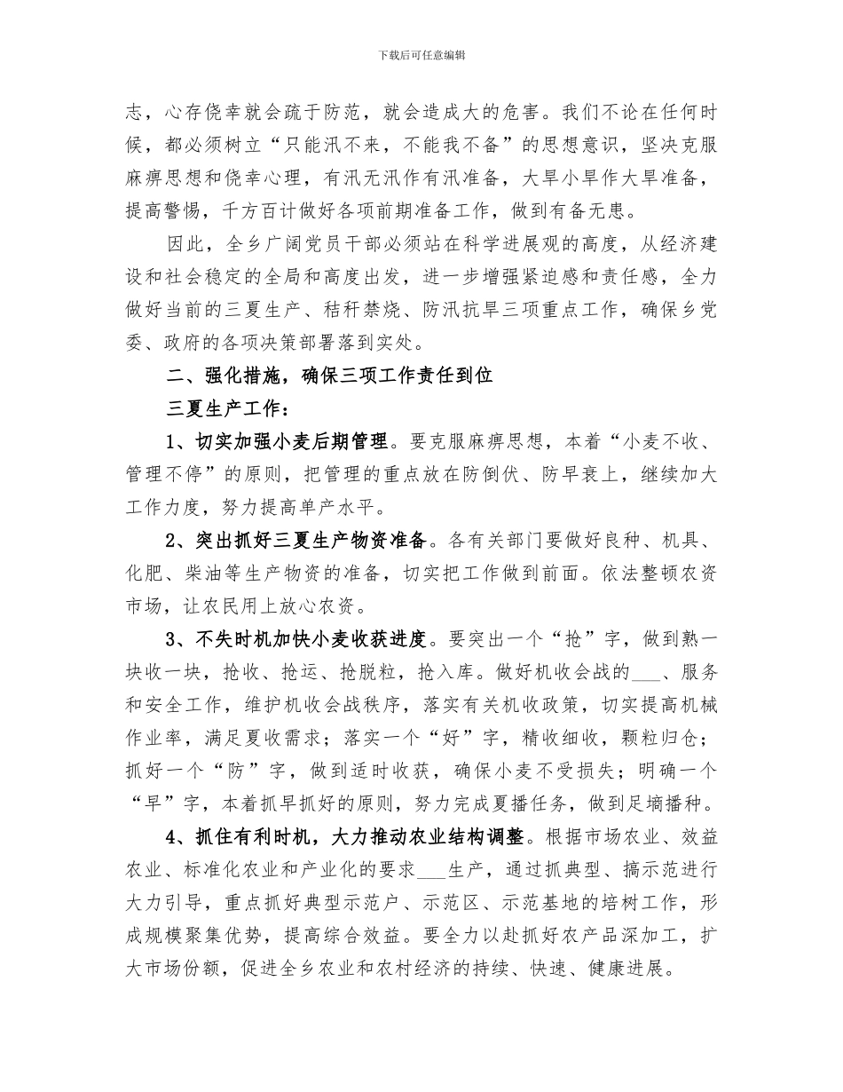 2024年麦收防火工作总结范本_第3页