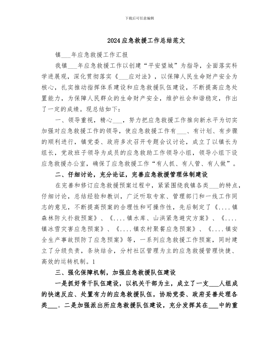 2024应急救援工作总结范文_第1页
