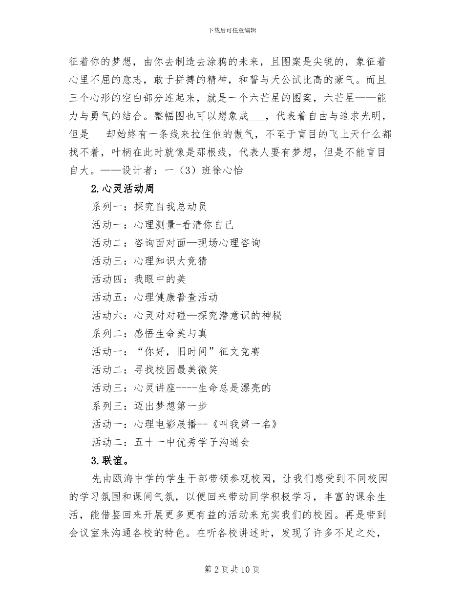 2024心灵成长社社团工作总结_第2页