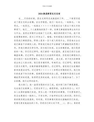 2024换届新团总支总结