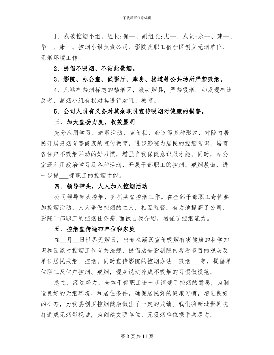 2024控烟工作总结范文_第3页