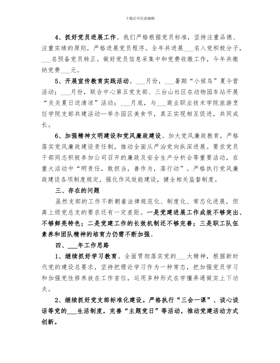 2024支部工作总结和明年工作思路_第3页