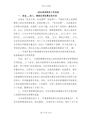 2024政府财务工作总结