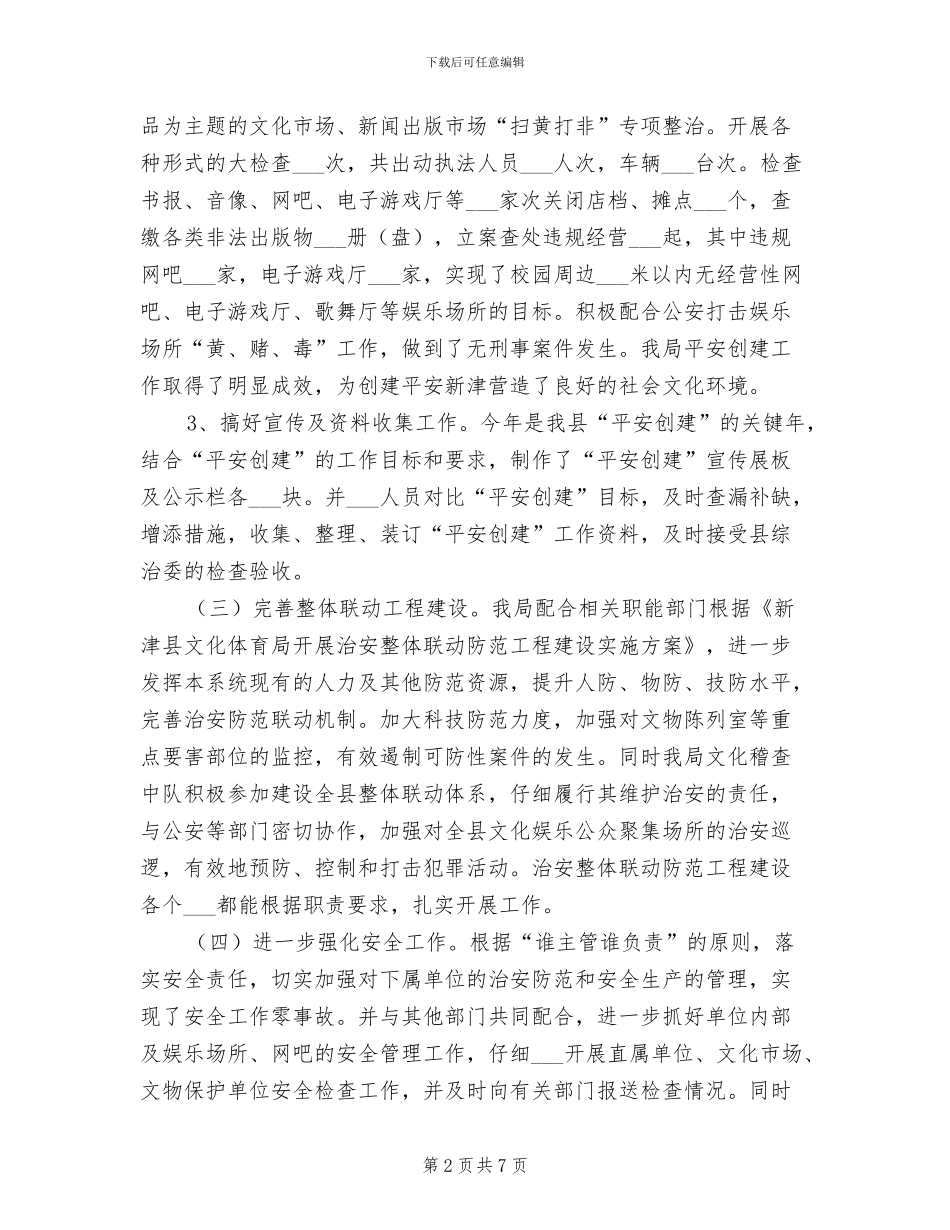 2024文体局综治工作总结_第2页