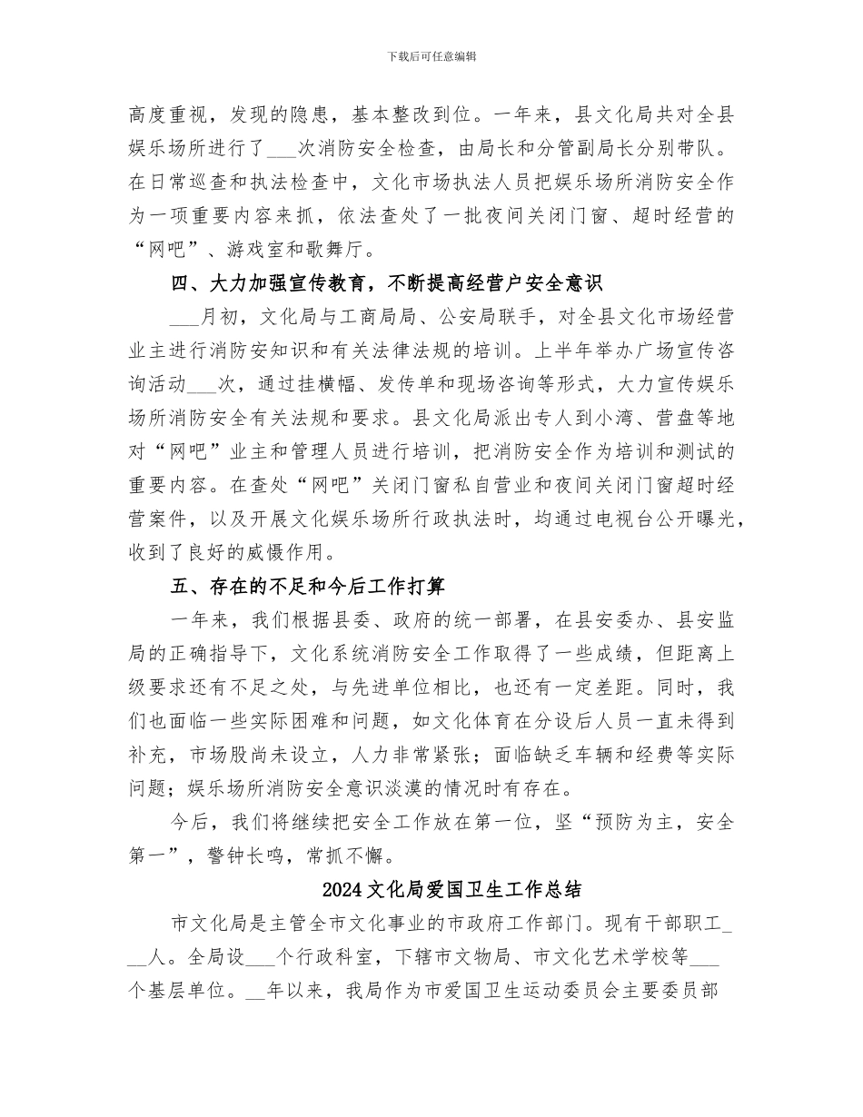 2024文化局消防安全工作总结_第2页