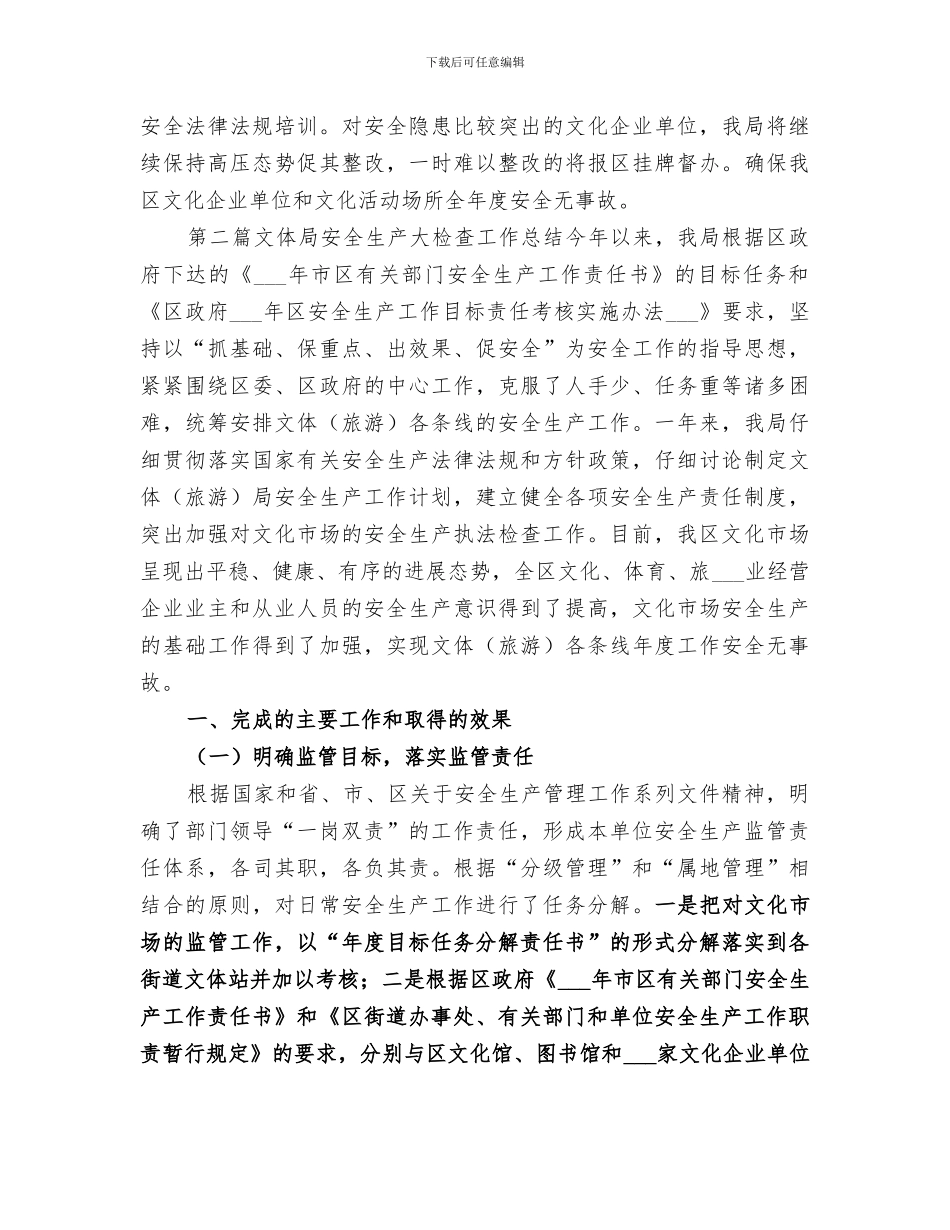 2024文体局安全生产大检查工作总结_第3页
