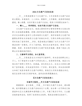 2024文化遗产日活动总结