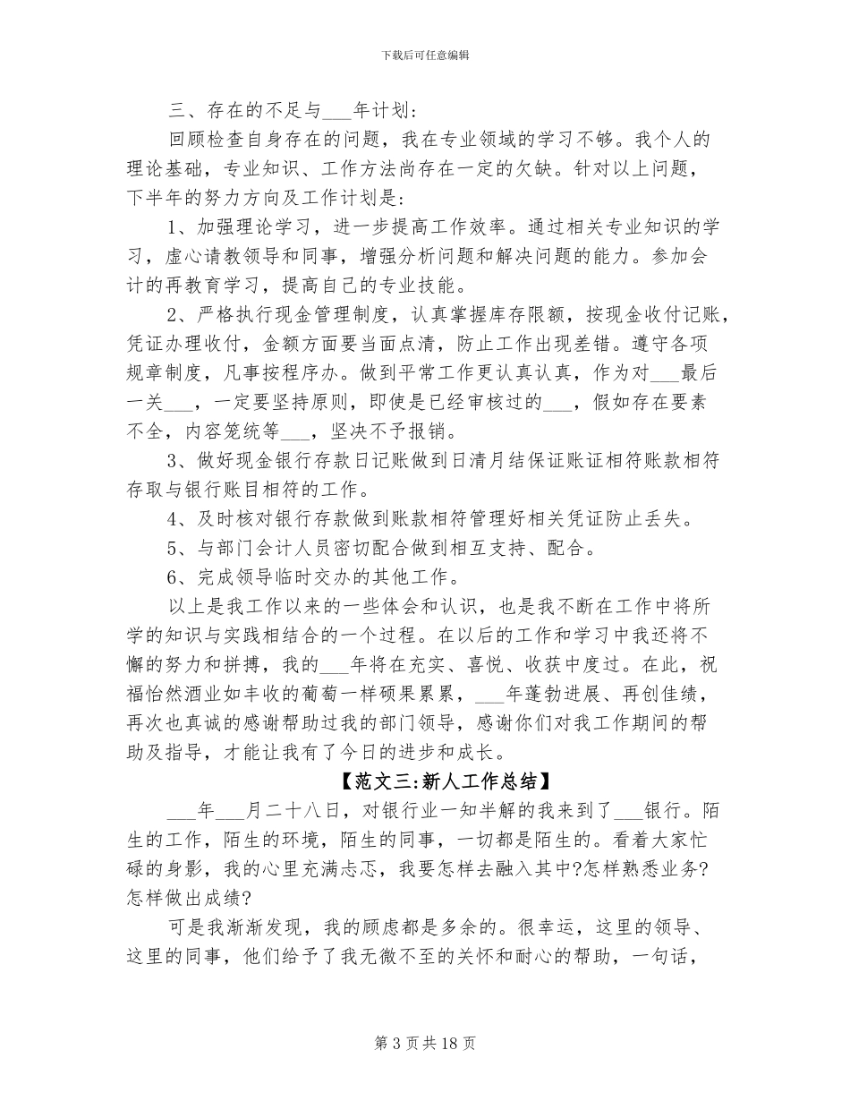 2024新人工作总结范文_第3页