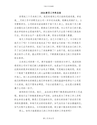 2024新员工年终总结