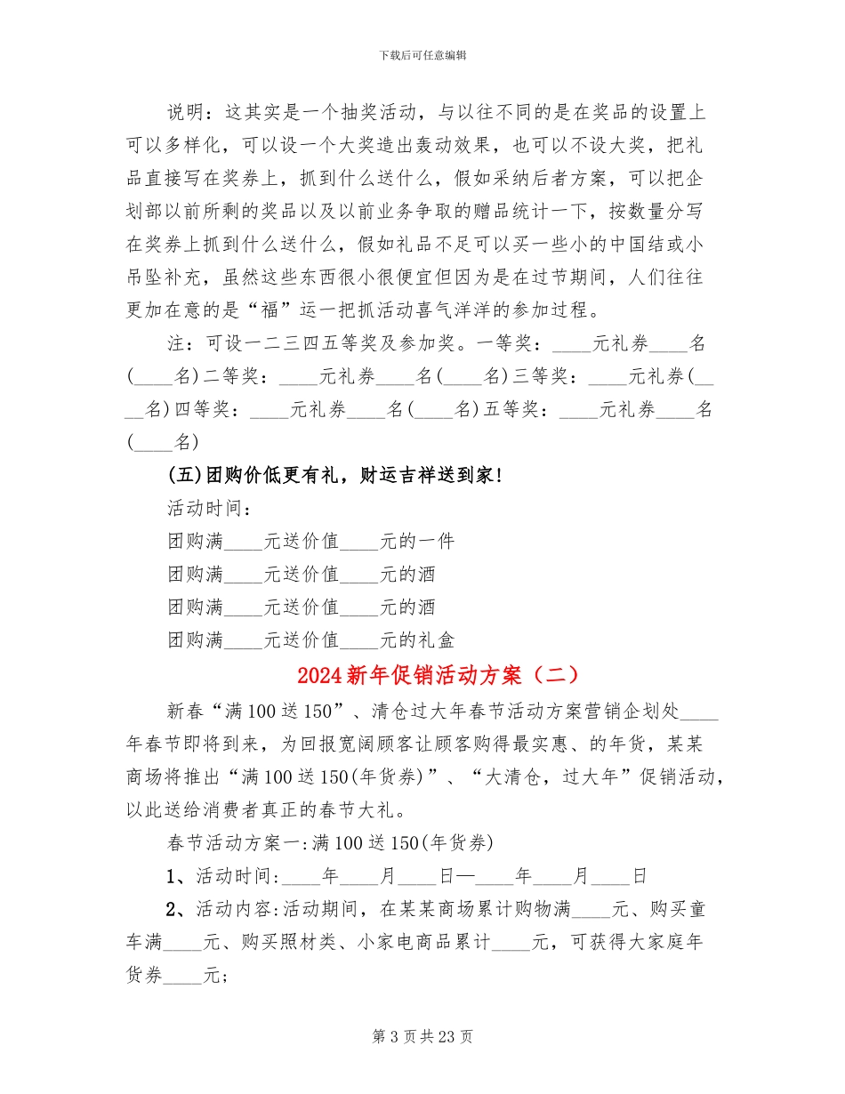 2024新年促销活动方案_第3页