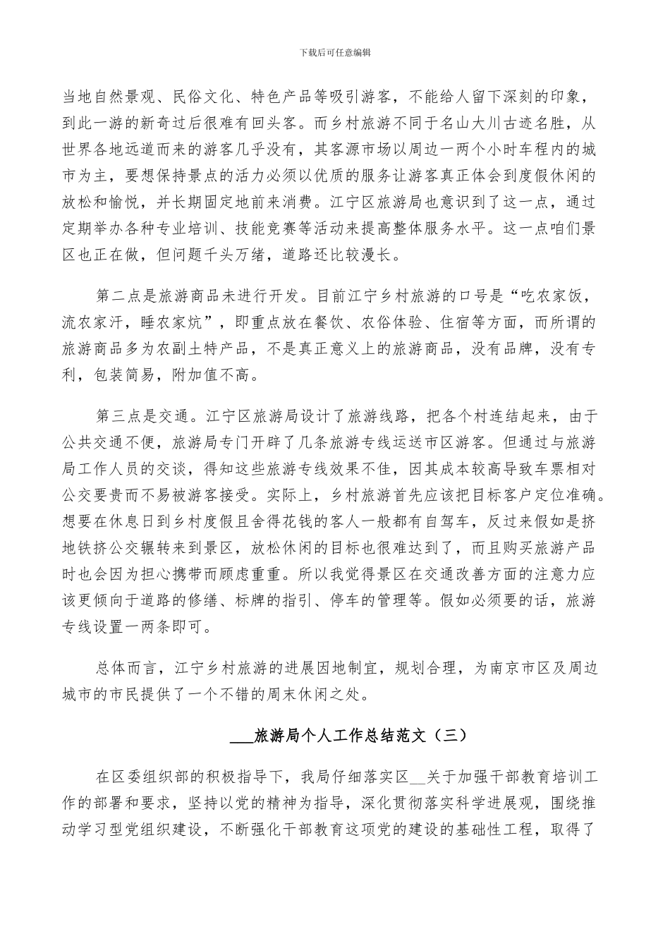 2024旅游局个人工作总结_第3页