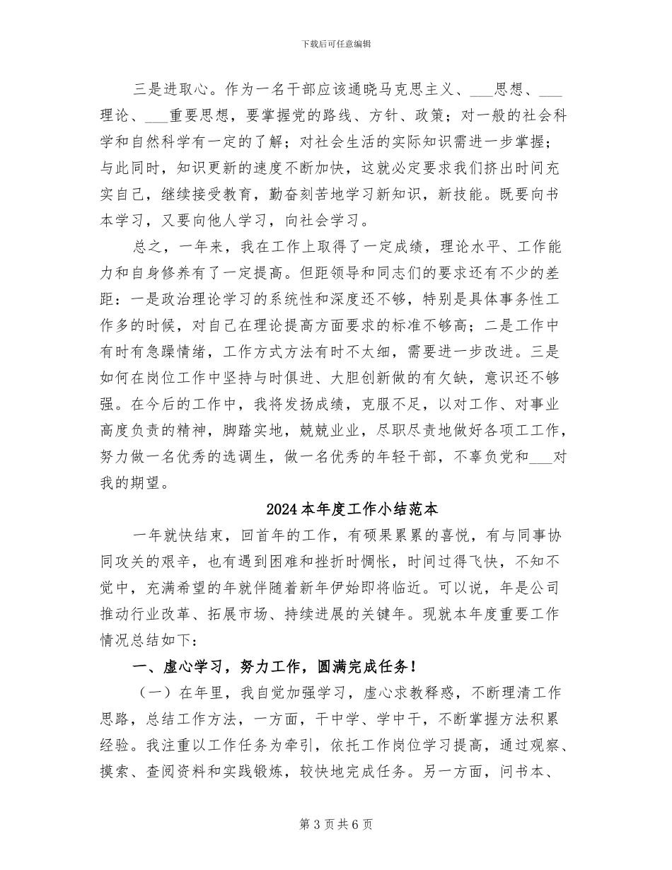 2024本年度工作小结_第3页