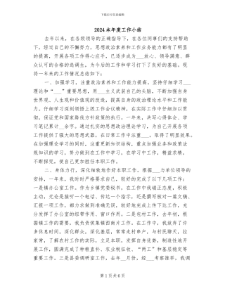 2024本年度工作小结