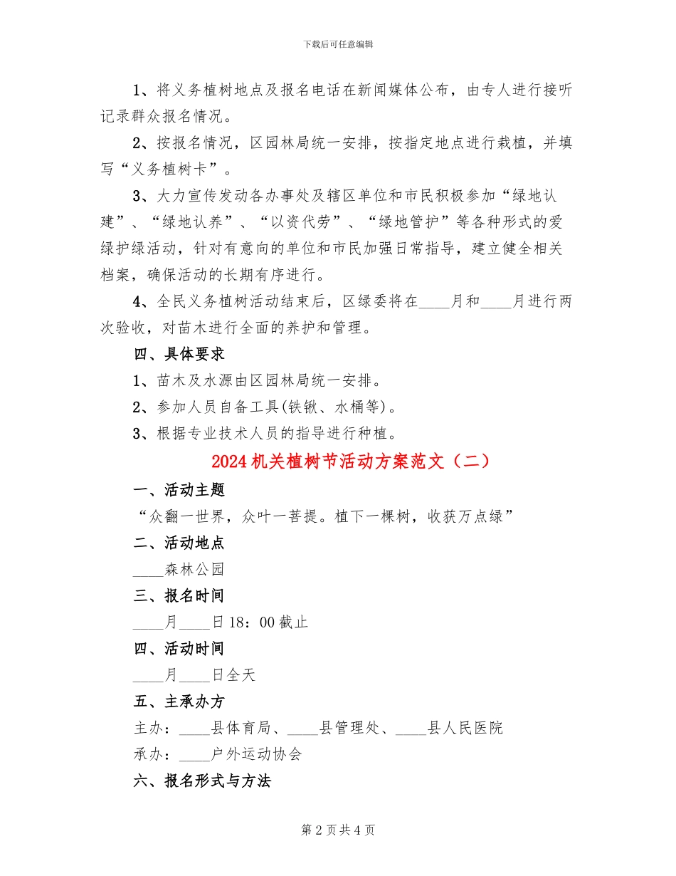 2024机关植树节活动方案范文_第2页