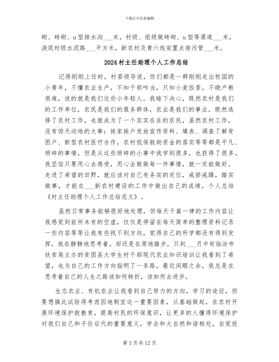 2024村主任任期总结_第3页