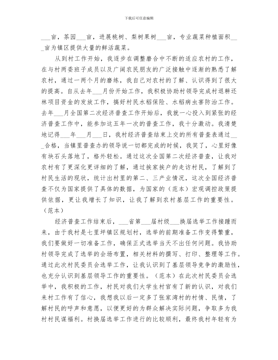 2024村主任助理年终个人工作总结_第2页