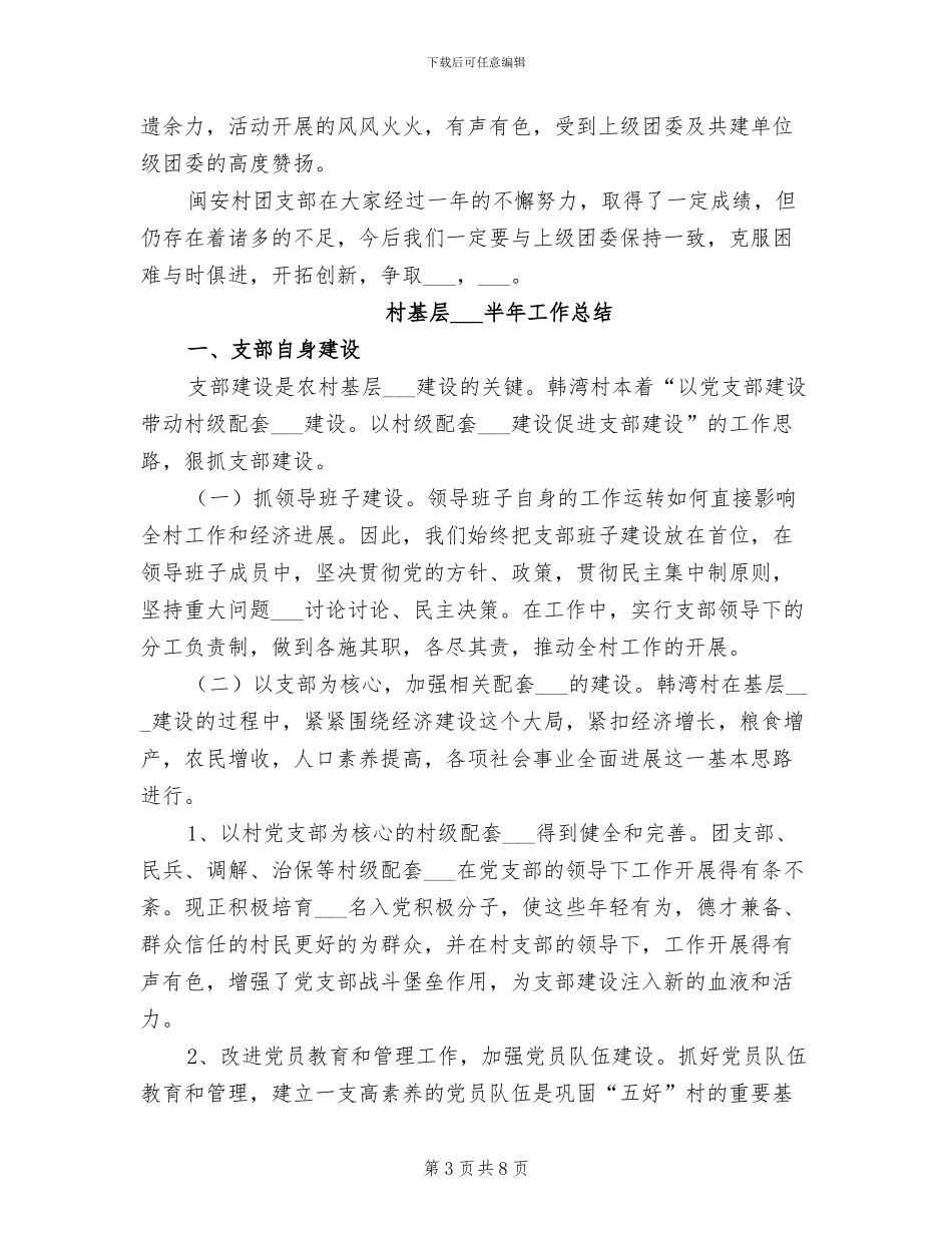 2024村团支部工作总结_第3页