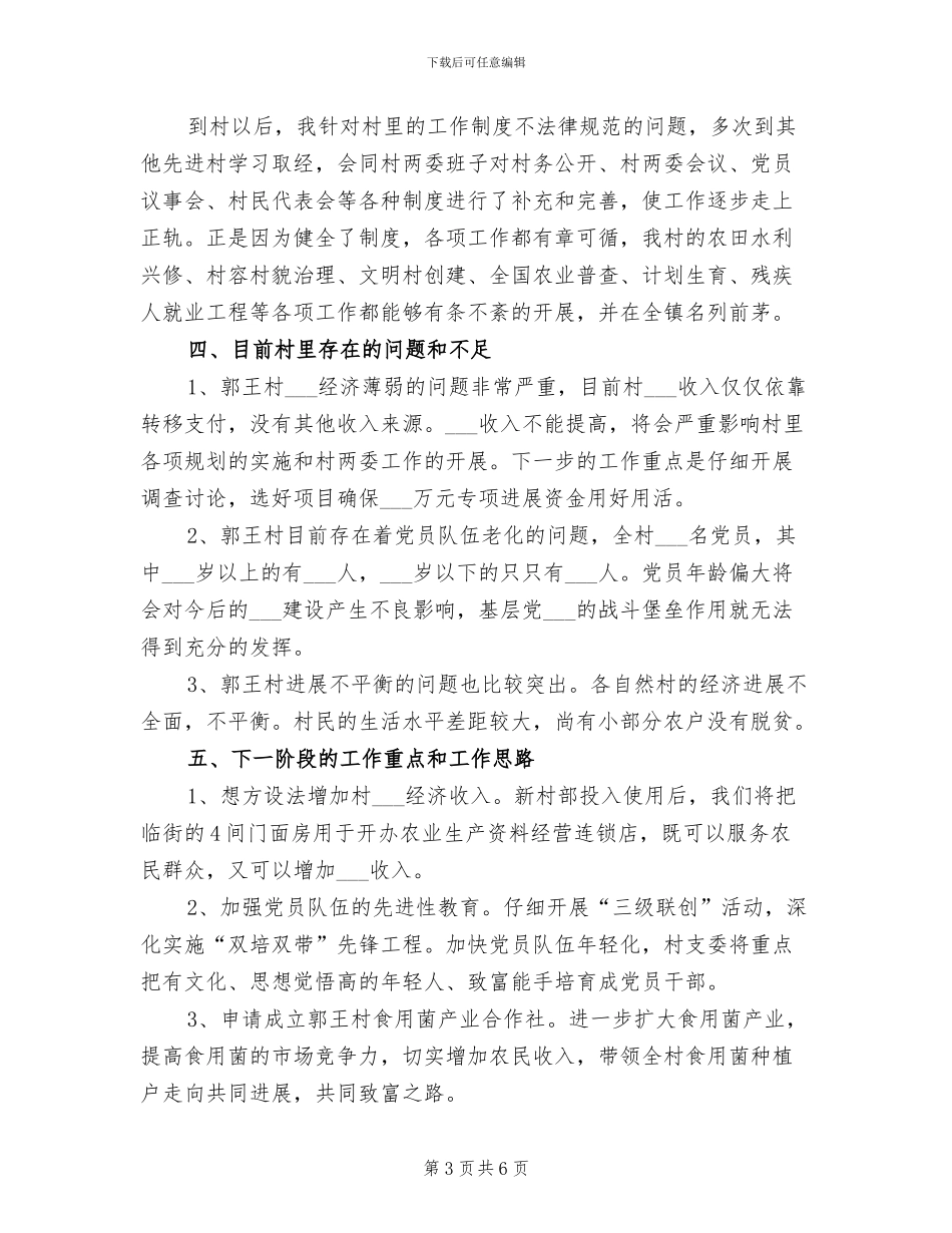 2024村委会书记年终总结_第3页